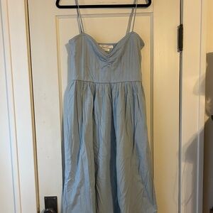 Christy Dawn pale blue pointelle cotton summer sundress M